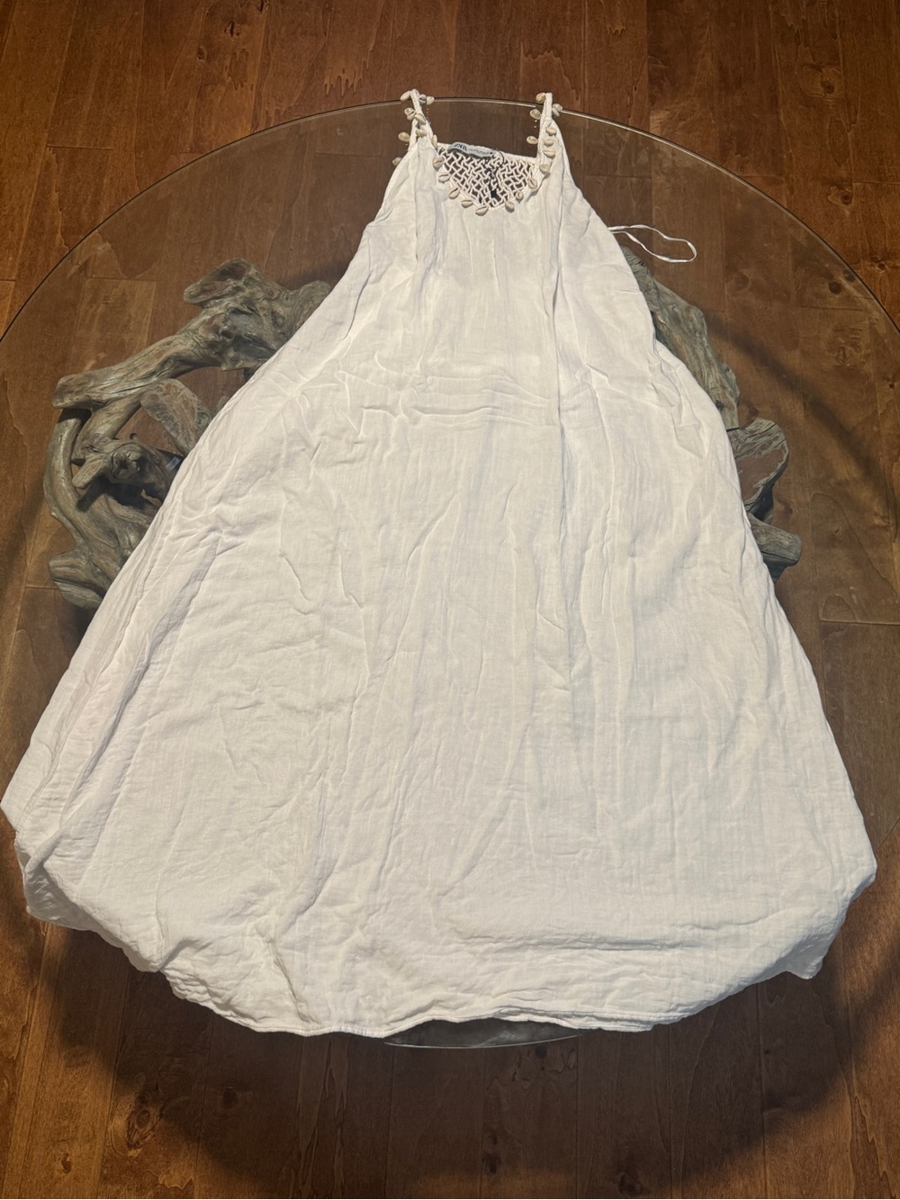 Zara Seashell Braided Straps Beach Dress